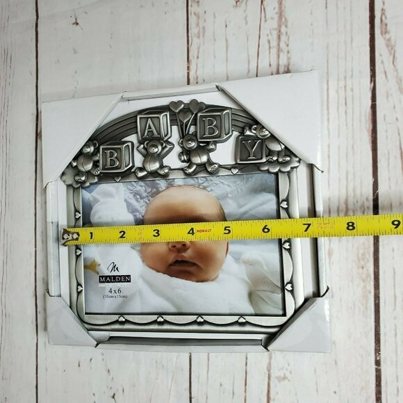 Malden International Design Embossed Teddy & Baby Design Baby Frame - Picture 8 of 10